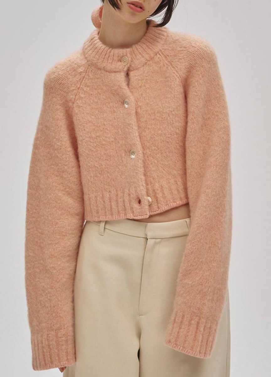 2WAY刷毛短版開襟衫